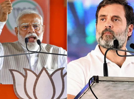 Rahul Gandhi and Prime Minister Narendra Modi during political rallies amid Congress vs BJP voter fraud allegations