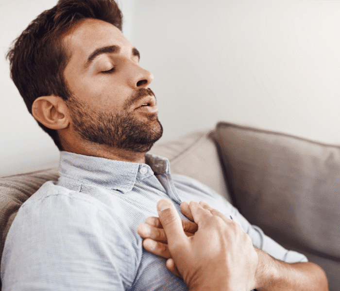 a man having cardiac arrest