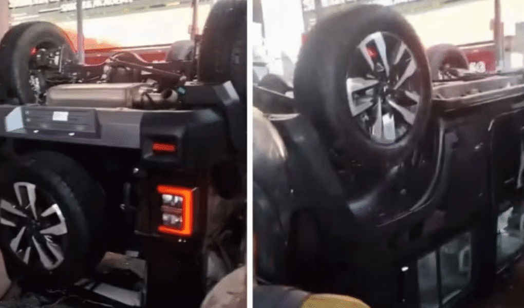 Delhi News: Mahindra Thar Falls from East Delhi Showroom During Ritual