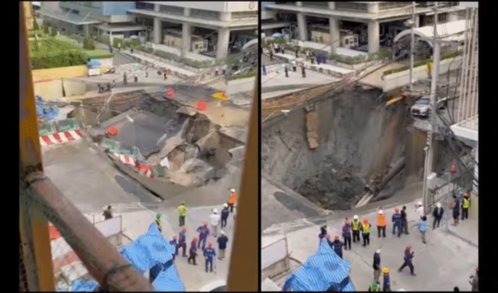 A viral video captures a massive Bangkok sinkhole swallowing cars and electric poles, prompting evacuations and major repairs.