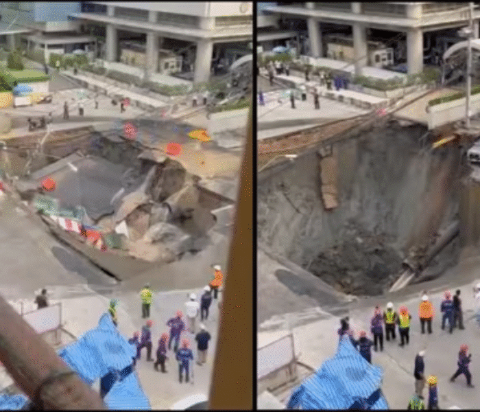 A viral video captures a massive Bangkok sinkhole swallowing cars and electric poles, prompting evacuations and major repairs.
