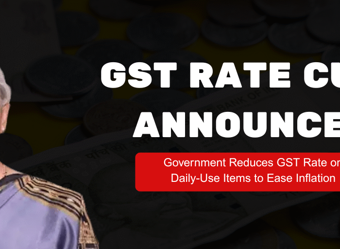 Finance Minister announces GST rate cuts to reduce prices of daily-use items and ease inflation.