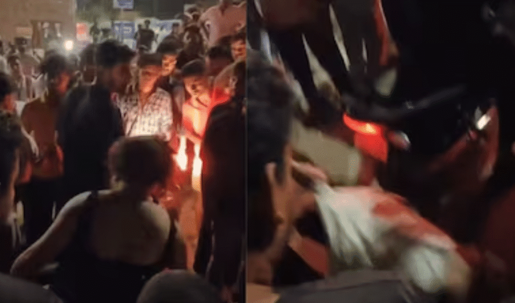 A viral news video from Noida shows a woman dragging a man on a rough road, shocking bystanders and sparking discussions online.