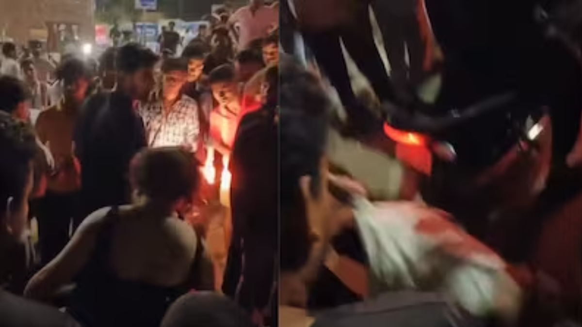 A viral news video from Noida shows a woman dragging a man on a rough road, shocking bystanders and sparking discussions online.