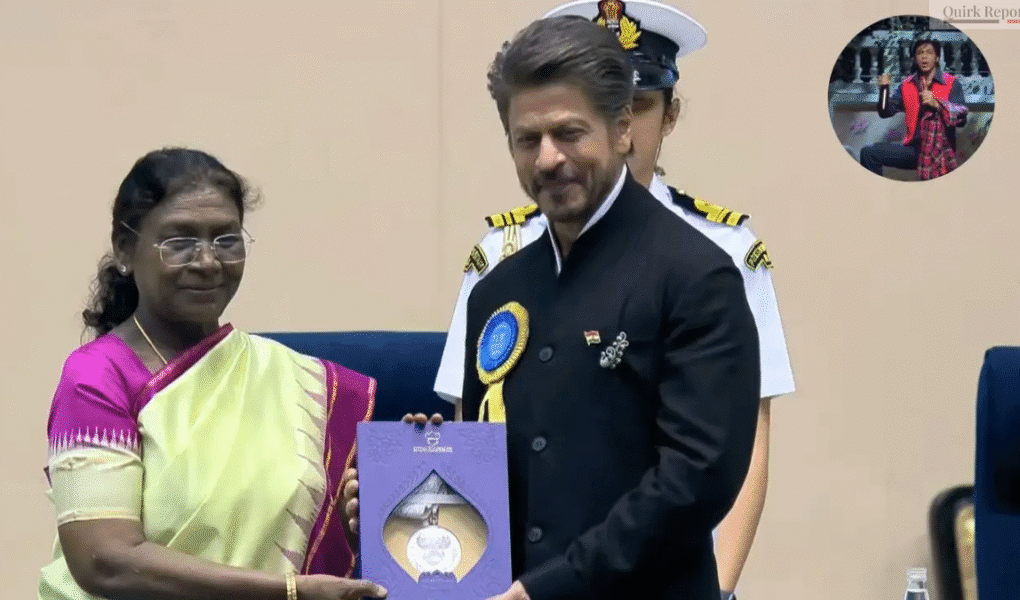 Shah Rukh Khan receives his first National Award for 'Jawan' at 71st National Film Awards 2025, with Anupam Kher praising his performance.