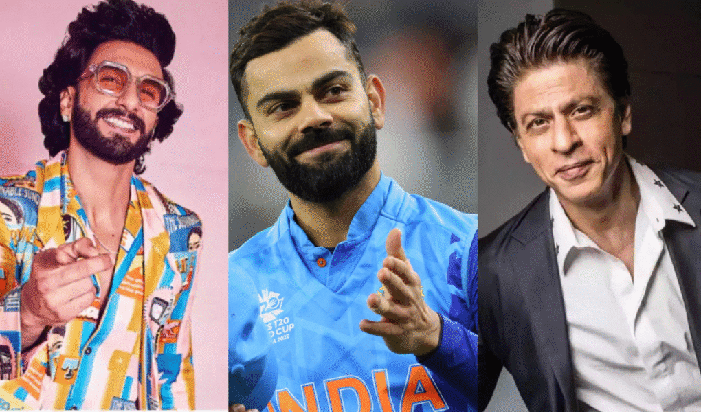 Virat Kohli tops India’s 2025 celebrity brand list, surpassing Shah Rukh Khan and Ranveer Singh with $231M brand value.