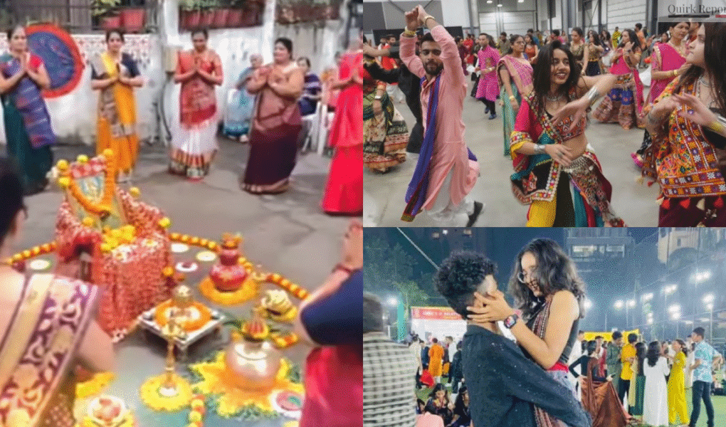Viral Video Highlights Contrast Between Traditional and Modern Garba