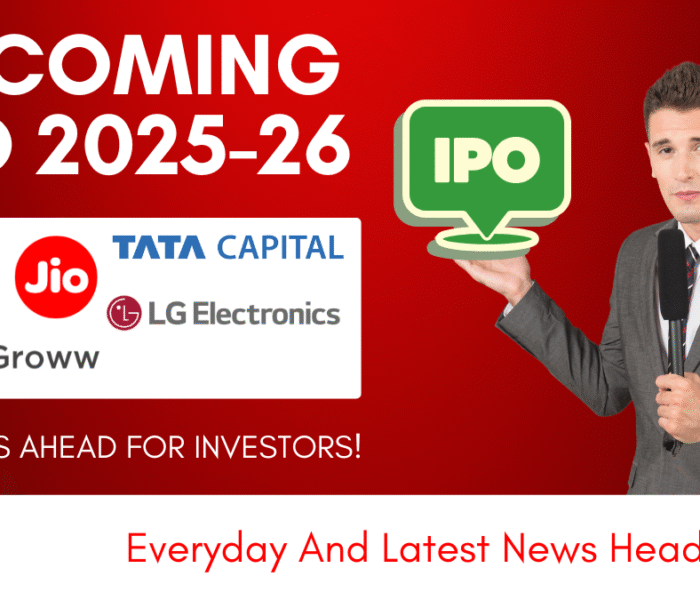 “Latest IPO news 2025–26 featuring upcoming listings of Reliance Jio, Tata Capital, Lenskart, LG Electronics and Groww