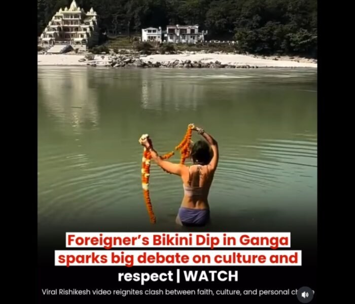 View of River Ganga at Lakshman Jhula where viral video was filmed