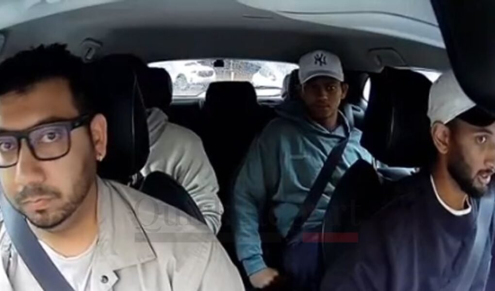 Indian cricket team players Yashasvi Jaiswal, Dhruv Jurel, and Prasidh Krishna in Uber cab Adelaide viral video