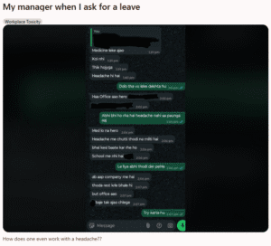 Viral whatsapp chats of employee and manager