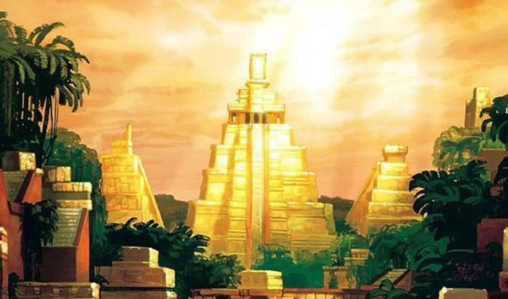 Dubai skyline glowing in golden sunset light, City of Gold