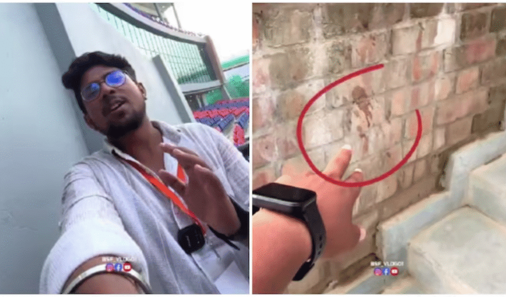 Gutka Stains at Rajgir Stadium”