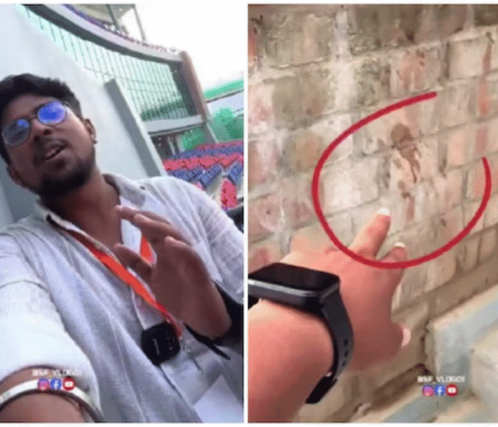 Gutka Stains at Rajgir Stadium”