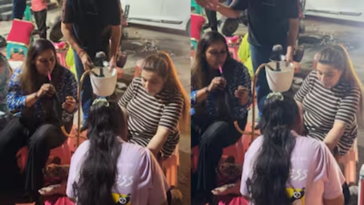 A Delhi Karwa Chauth video of women enjoying hookah while getting mehendi done turns viral, creating trending news across social media.