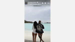 Hardik Pandya and Mahieka Sharma’s beach photos