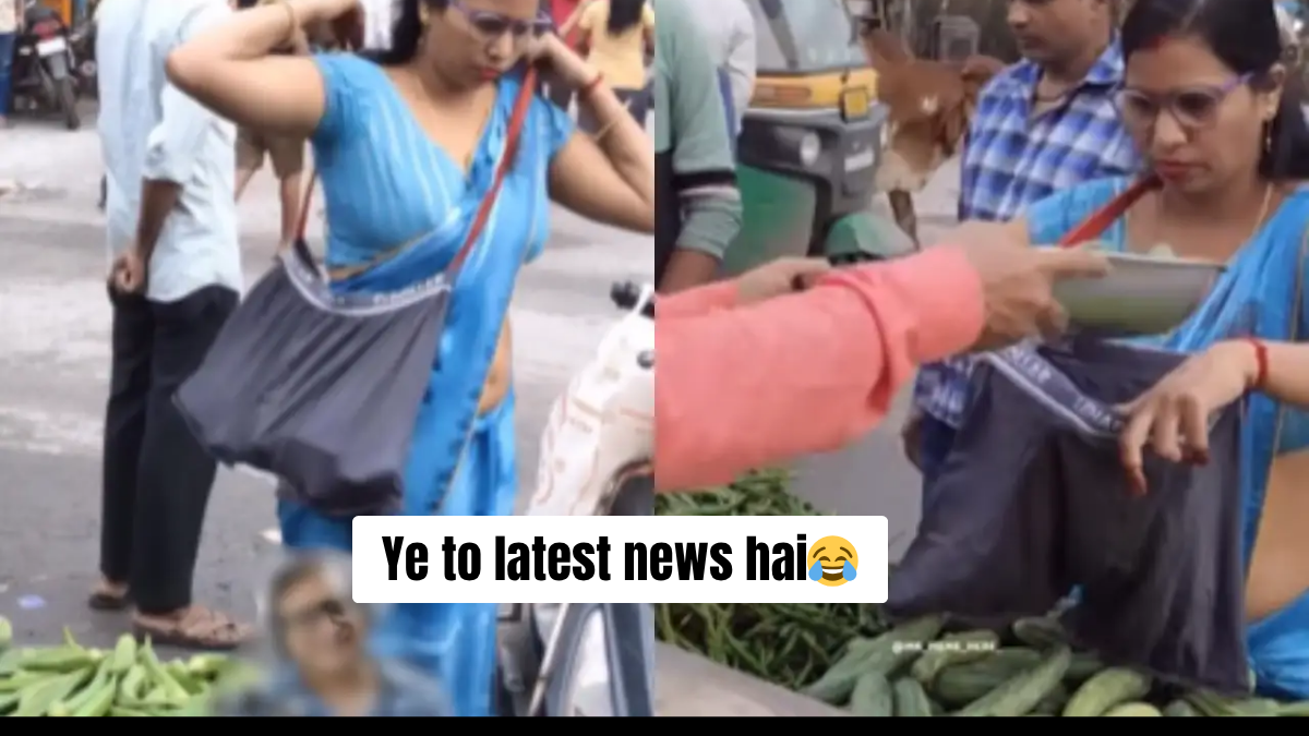 A Trending video shows a woman using men’s underwear to make a DIY tote bag for vegetables. Indians love this creative Indian jugaad idea!