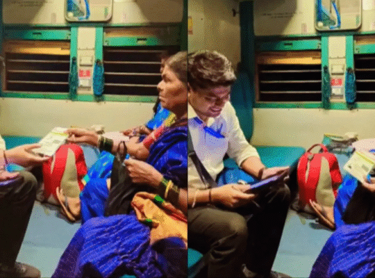 Indian Railways moment went viral as an elderly passenger showed her Aadhaar instead of a train ticket. TTE’s patience wins hearts online.