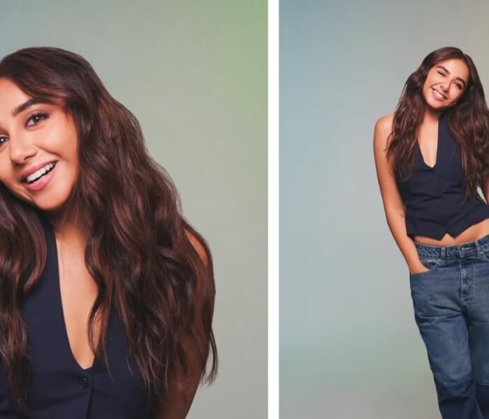 Prajakta Koli with glowing skin after using her homemade face scrub