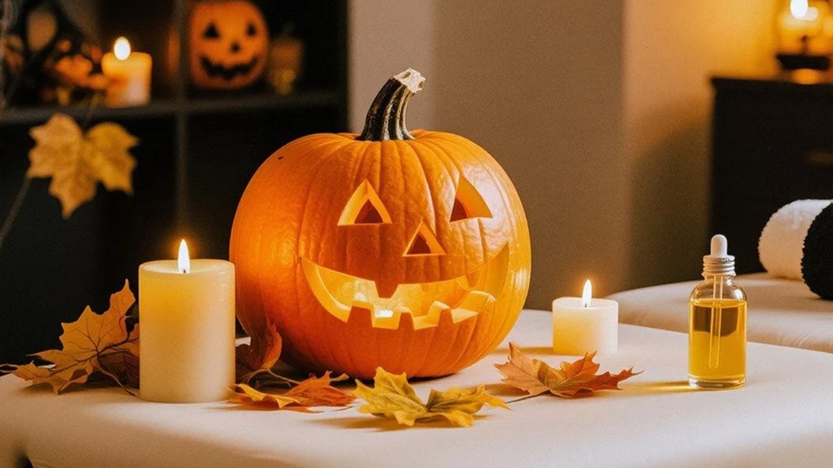 Provide alt text, title, and description for the Halloween pumpkin image.