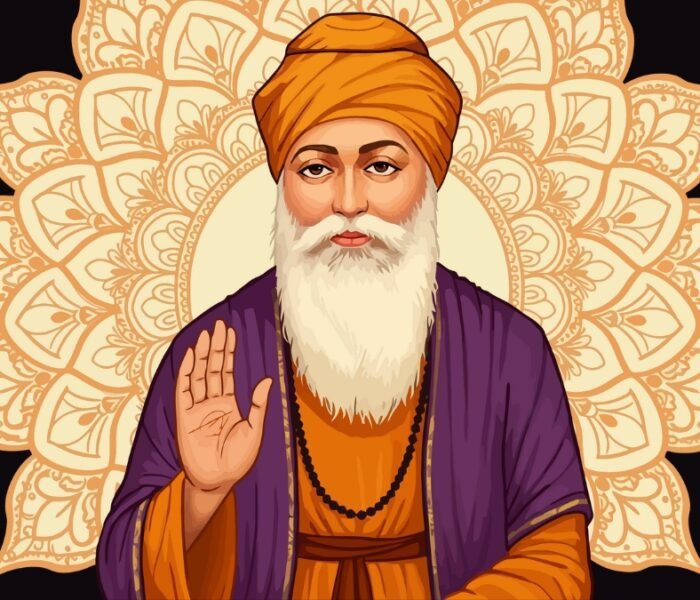 Guru Nanak Dev Ji portrait symbolizing peace and spiritual light during Gurpurab 2025 in Amritsar