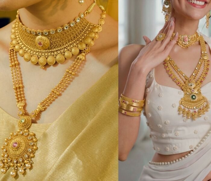 girl wearing gold jewellery