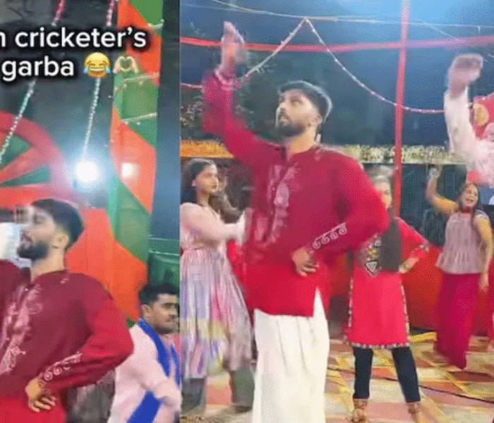men performing garba in viral video
