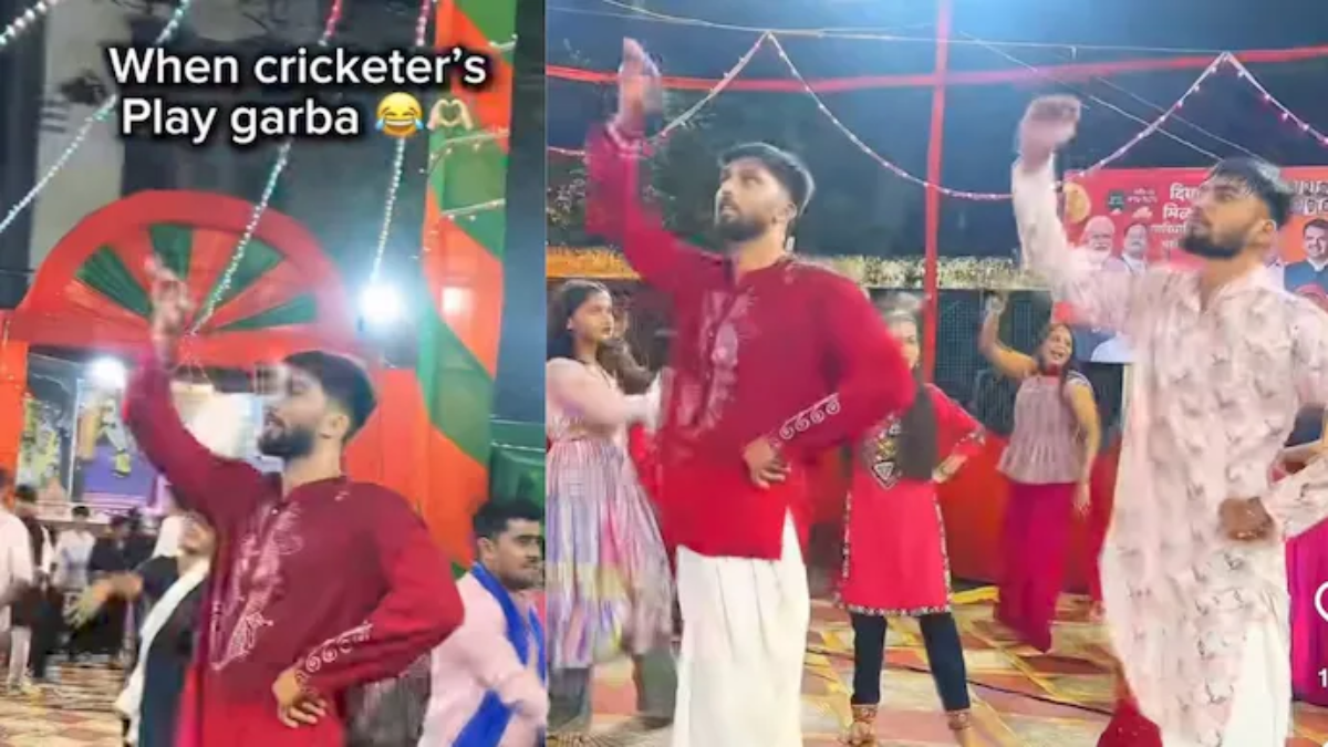men performing garba in viral video