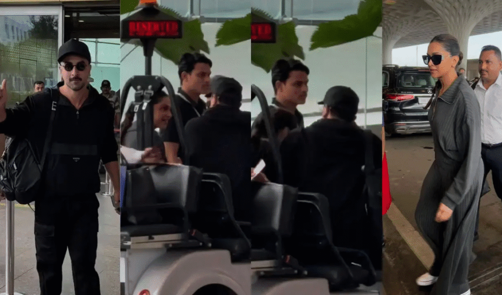 A viral video of Ranbir Kapoor and Deepika Padukone hugging at Mumbai airpor