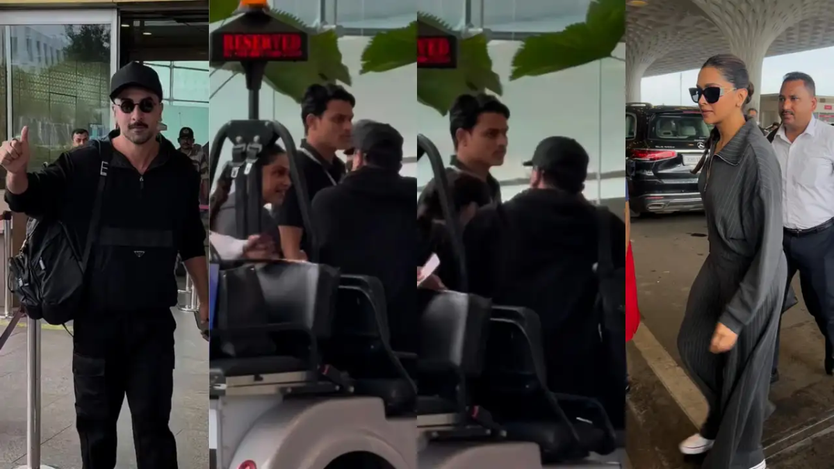 A viral video of Ranbir Kapoor and Deepika Padukone hugging at Mumbai airpor