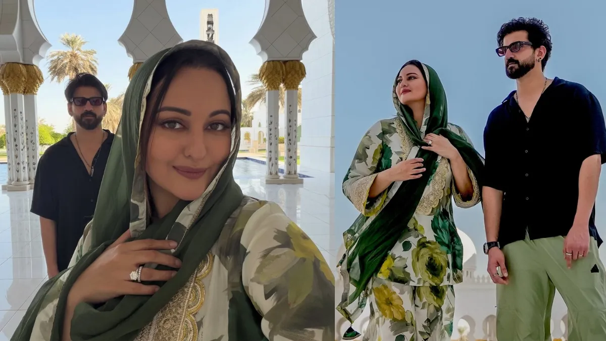 sonakshi sinha visited the Sheikh Zayed Grand Mosque in Abu Dhabi with her husband, actor Zaheer Iqbal - Trending