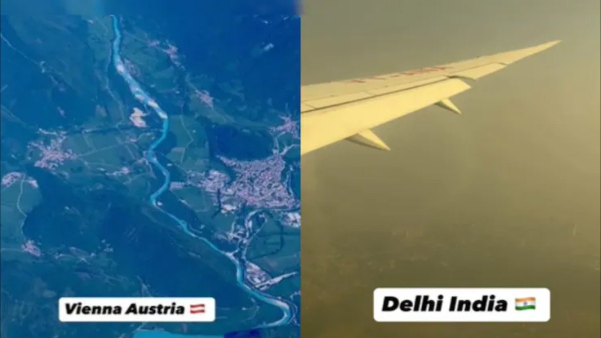 Delhi pollution visible in viral video showing thick smog over the city