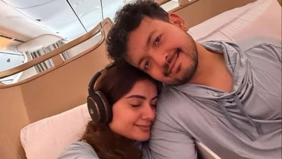 Travel influencer Anunay Sood with girlfriend Shivani Parihar