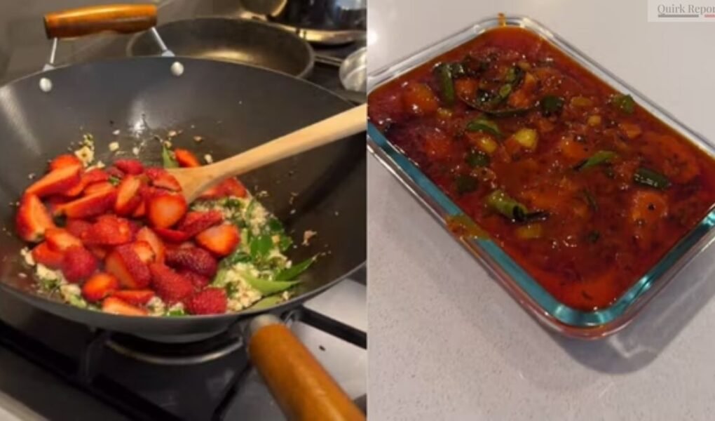 Strawberry pachadi recipe goes viral, divides food lovers