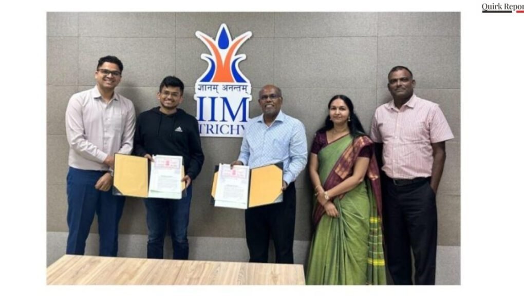 Scaler IIM Trichy partnership officials sign MoU for AI management programme at IIM Tiruchirappalli