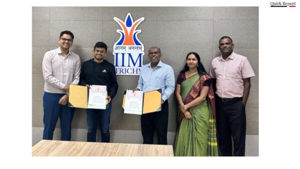 Scaler IIM Trichy partnership officials sign MoU for AI management programme at IIM Tiruchirappalli