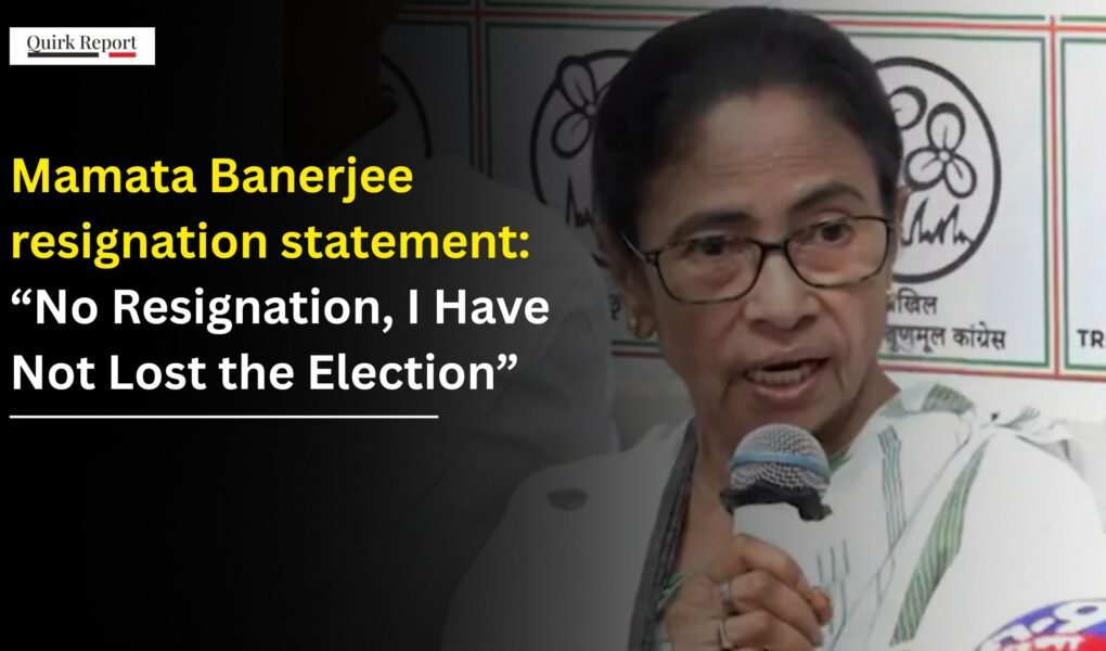Mamata Banerjee resignation statement